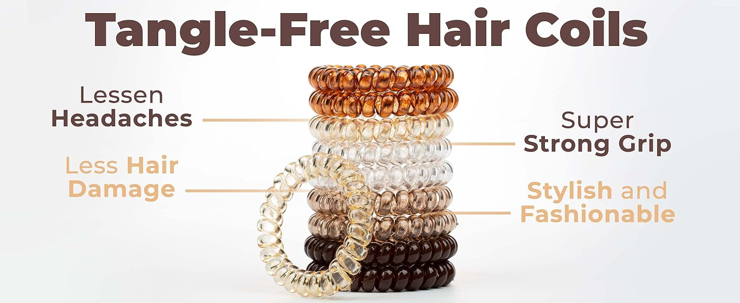 Spiral Hair Ties Color